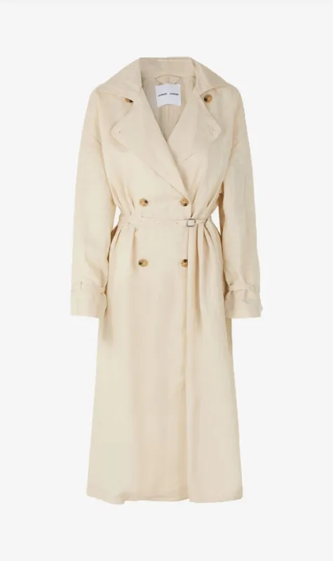 Samsoe Samsoe | Alessia Trenchcoat - Brown Rice sold by Sister & Co