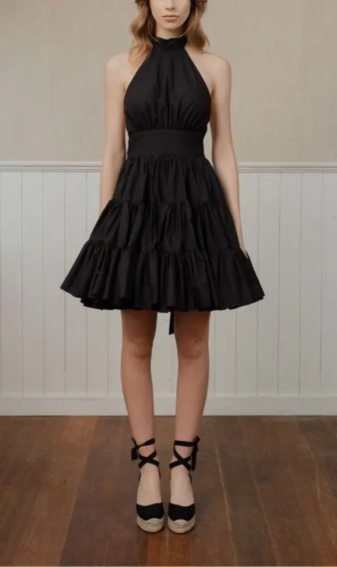Caitlin Crisp | Tiffany's Dress - Black Poplin sold by Sister & Co