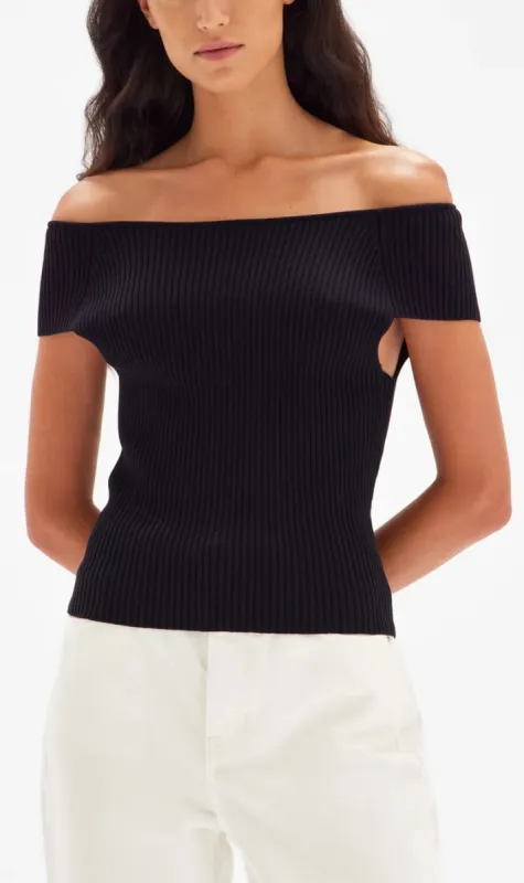 Assembly Label | Lillian Knit Top - Black sold by Sister & Co