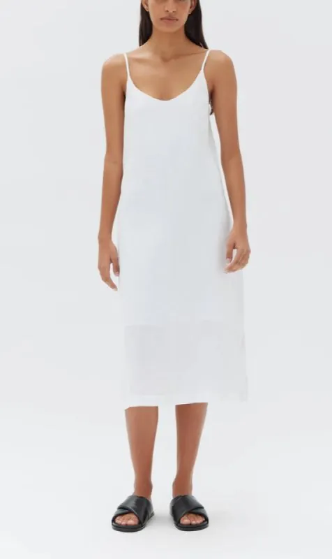 Assembly Label | Linen Slip Dress - White sold by Sister & Co