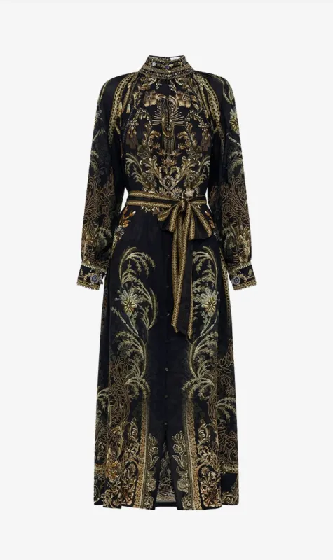 Camilla | Raglan Sleeve Midi Shirt Dress - The Night Is Noir sold by Sister & Co