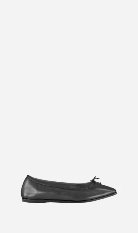 Rebe | Leather Ballet Flat - Black sold by Sister & Co