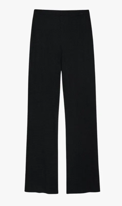 Anine Bing | Billie Pant - Black Waffle sold by Sister & Co