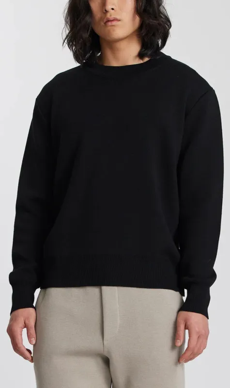 Standard Issue | Merino Milano Crew - Black sold by Sister & Co