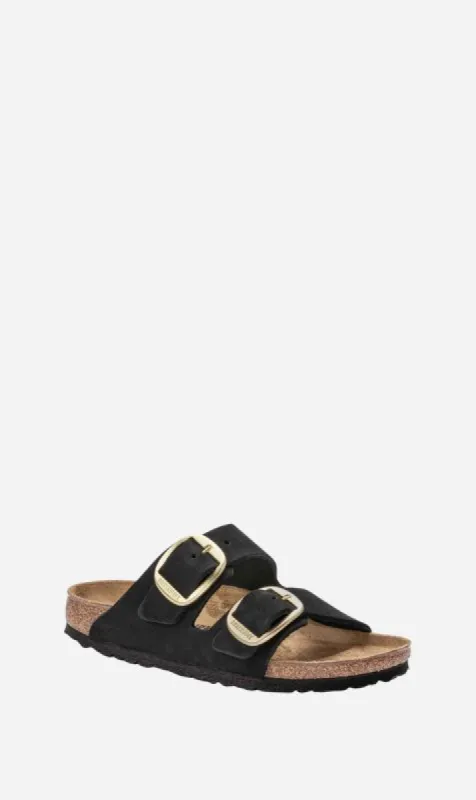 Birkenstock | Arizona Big Buckle Nubuk - Black sold by Sister & Co