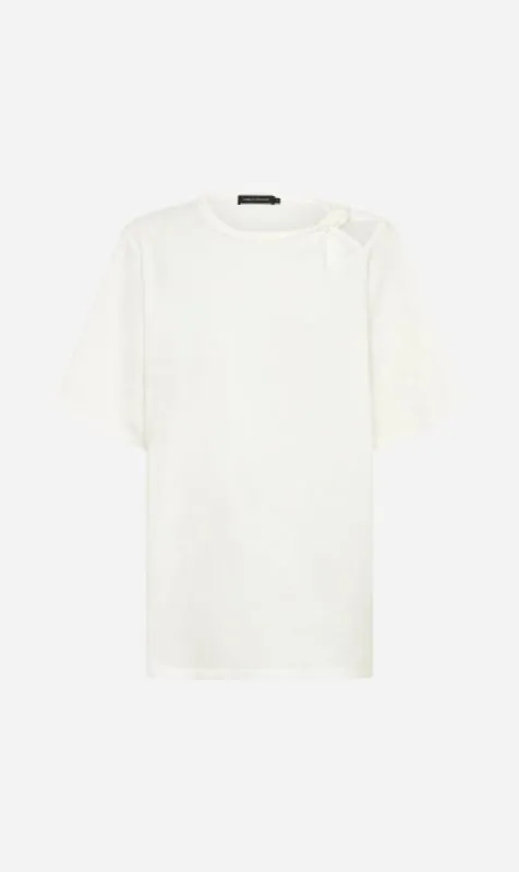 Camilla And Marc | Juno Knot Tee - Soft White sold by Sister & Co