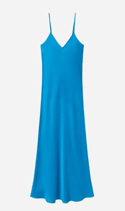 Silk Laundry | 90s Slip Dress - Coast Blue sold by Sister & Co