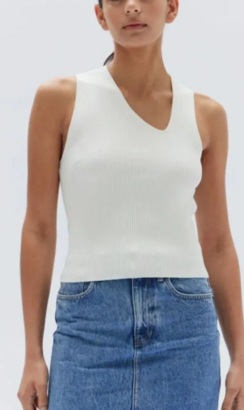 Assembly | Lunda Asymmetrical Top - Antique White sold by Sister & Co