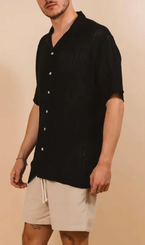 Kore Studios | Soft Hand S/s Shirt - Night sold by Sister & Co