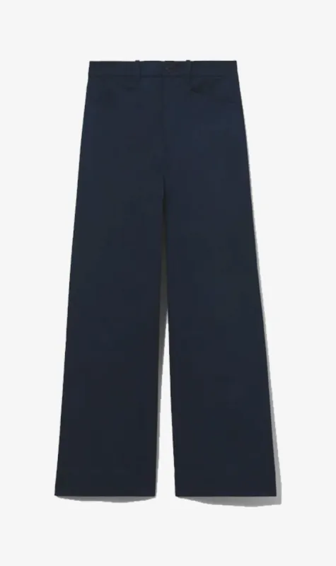 Proenza Schouler White Label | Cotton Twill Culotte - Navy sold by Sister & Co
