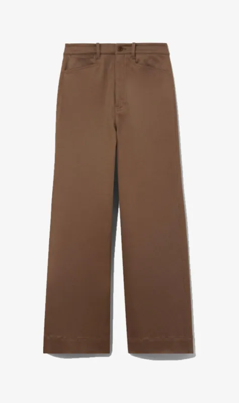 Proenza Schouler White Label | Cotton Twill Culotte - Coffee sold by Sister & Co