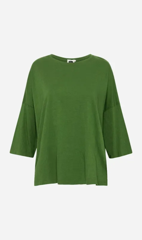 Bassike | Slouch Side Step S/s T.Shirt - Basil sold by Sister & Co