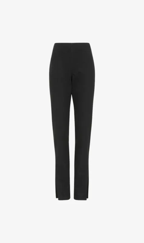 Bassike | Stretch Twill Split Hem Pant - Black sold by Sister & Co
