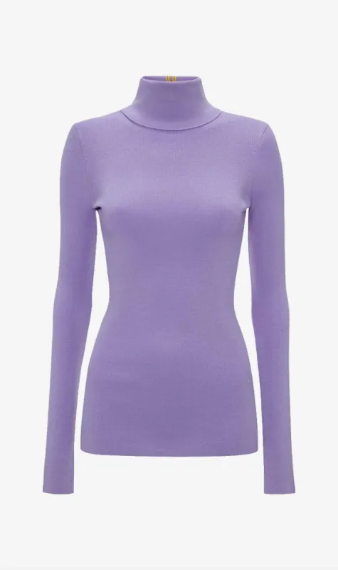 Victoria Beckham | Polo Neck Jumper - Lilac sold by Sister & Co
