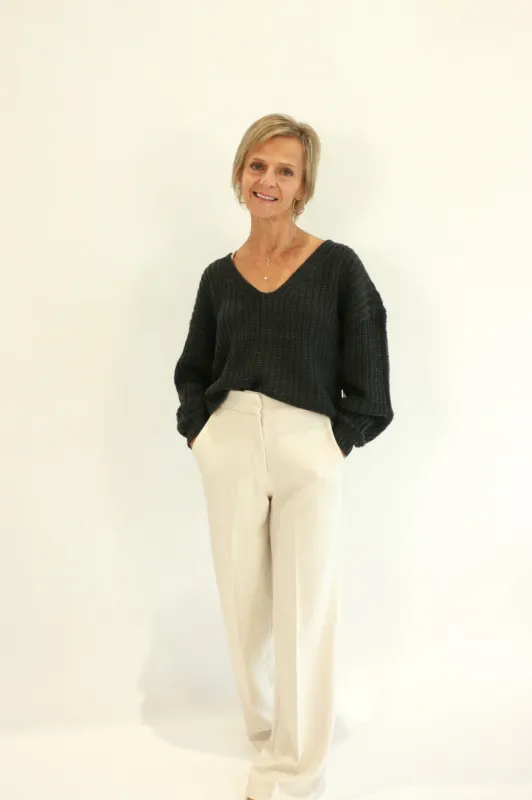 Blake Pants 2.0 | Ecru sold by Bella Chic