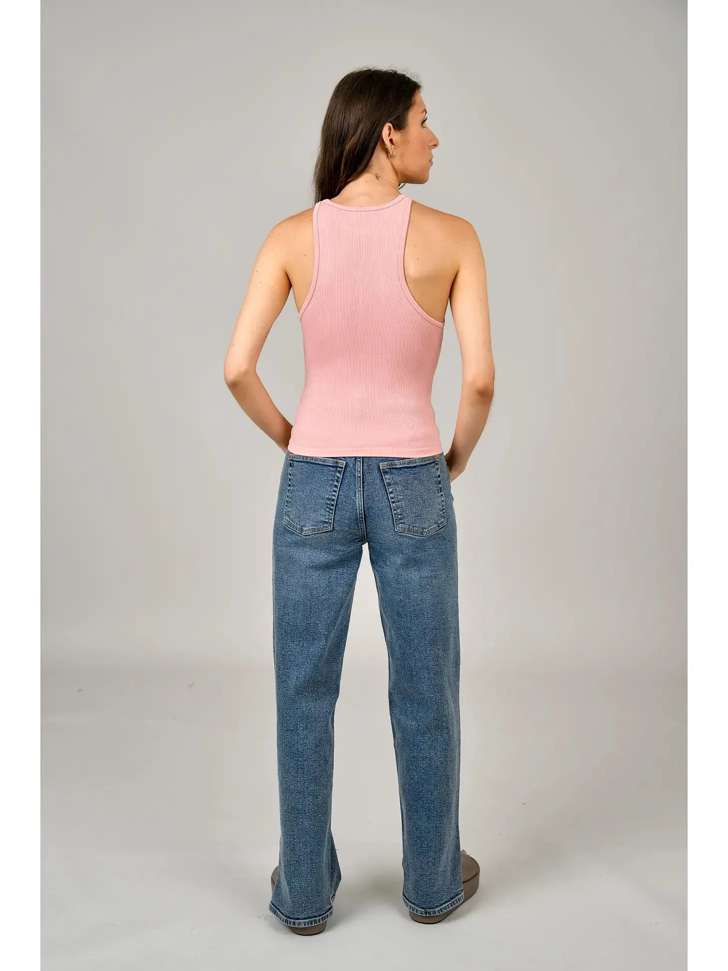 Martha Muscle Tank Top | Dried Rose sold by Bella Chic product image thumbnail 3
