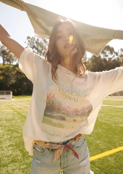 Yosemite Oversized Drop Shoulder Graphic Tee sold by Bella Chic product image thumbnail 5