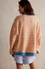 Classic Striped Crew | Latte Crew sold by Bella Chic