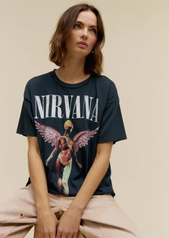 Nirvana In Utero Cover Merch Tee | Vintage Black sold by Bella Chic