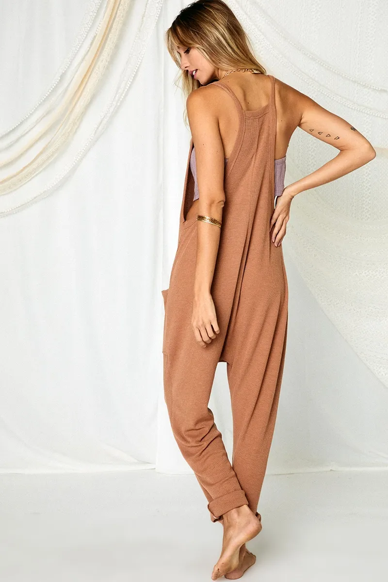 Bella Harem Onesie | Waffle | Camel sold by Bella Chic product image thumbnail 2