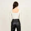 Stacy Square Neck Bodysuit | Pearl sold by Bella Chic