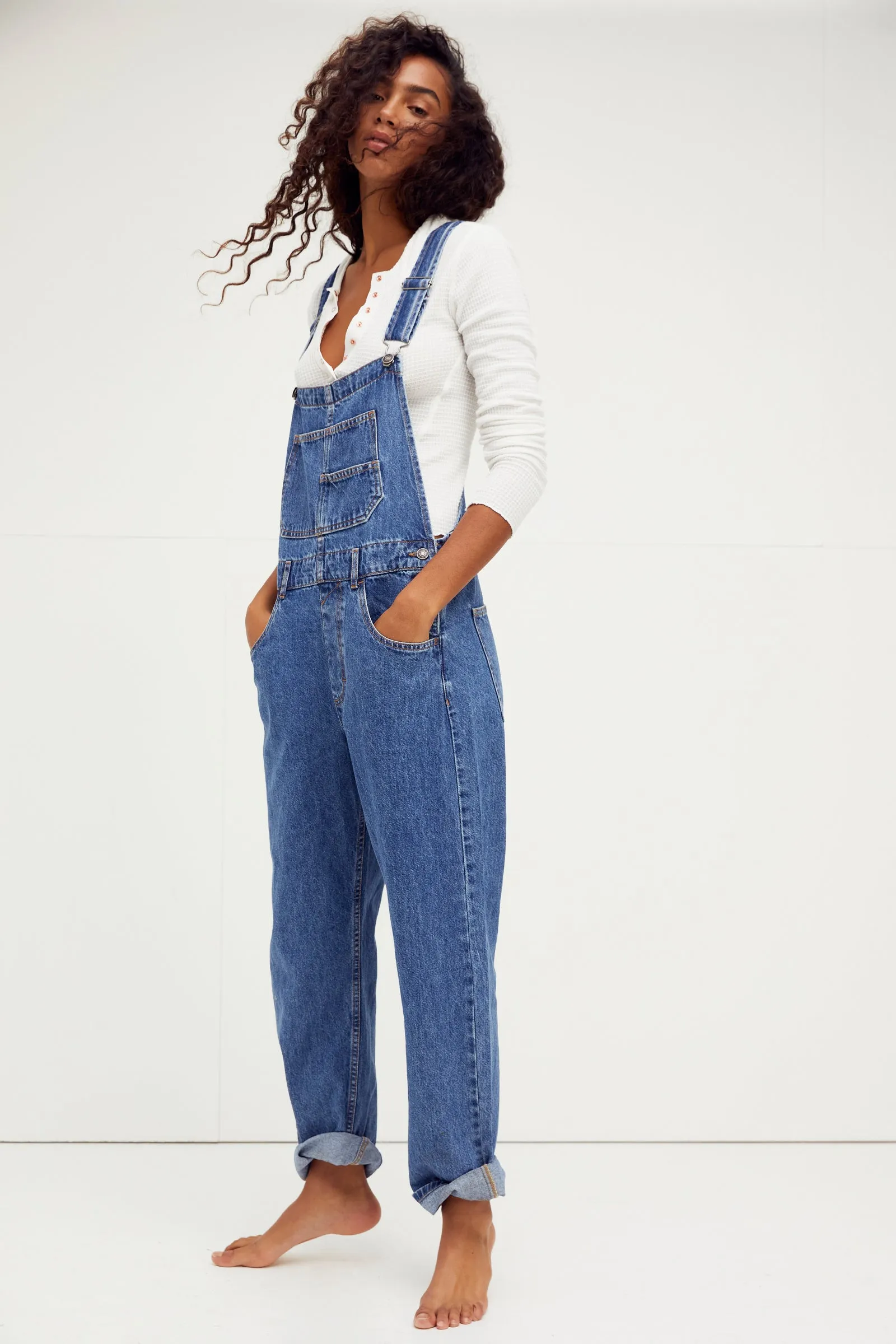We The Free Ziggy Denim Overalls | Sapphire Blue sold by Bella Chic product image thumbnail 5