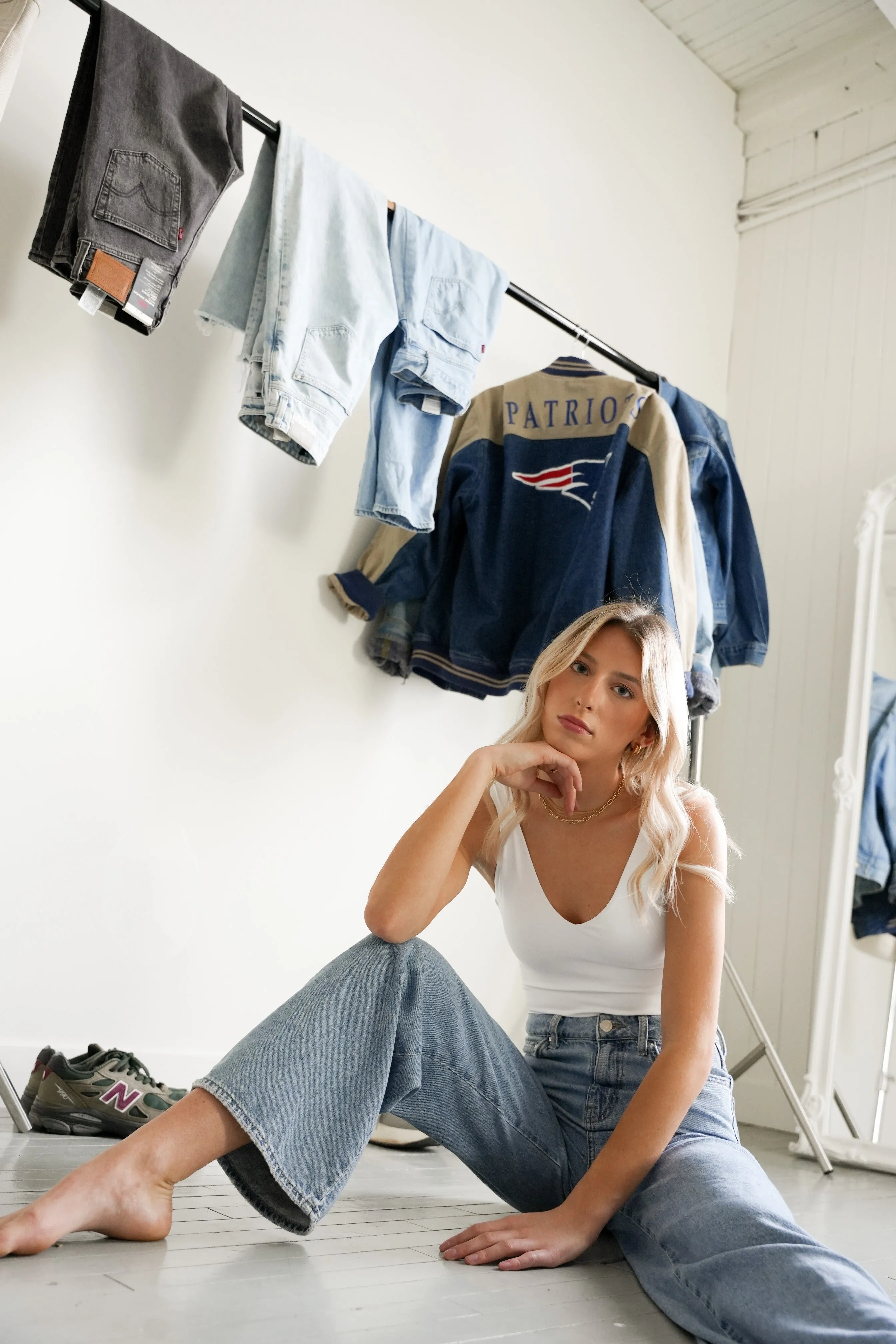 Valentina Double V Bodysuit | White sold by Bella Chic product image thumbnail 2