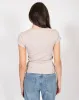 Ribbed Fitted T-Shirt | Oyster sold by Bella Chic