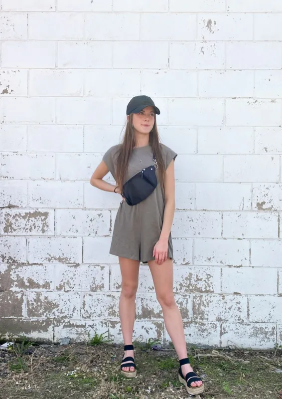 Baja Romper | Smoke Sage sold by Bella Chic