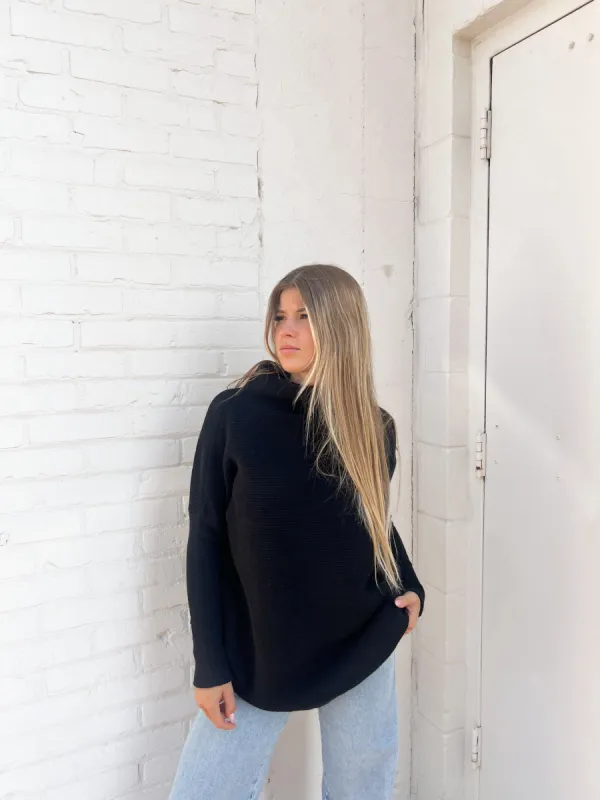 Free People Ottoman Slouchy Tunic | Black sold by Bella Chic