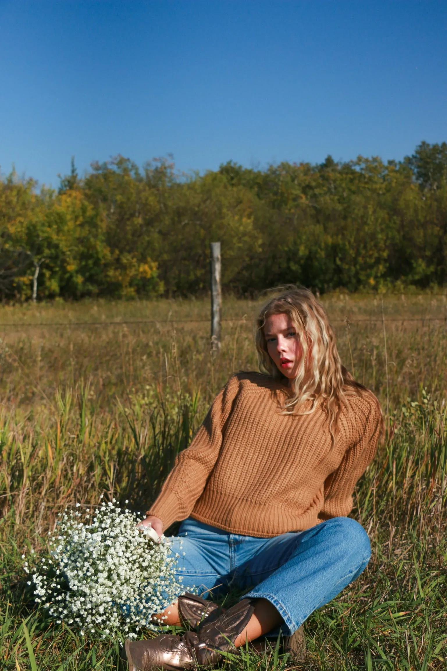 Hifza Long Raglan Sleeve Crew Neck | Camel sold by Bella Chic product image thumbnail 2