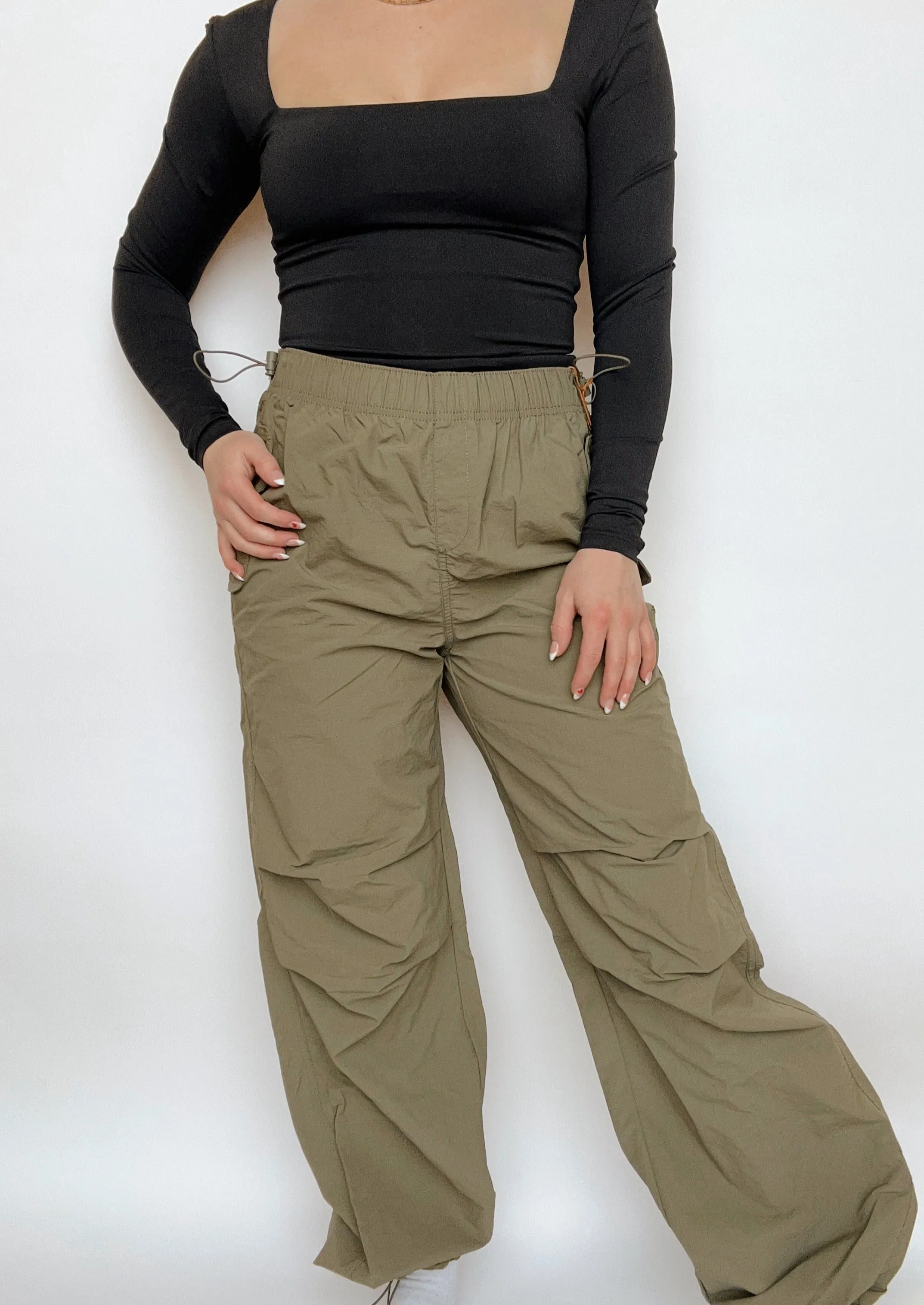 The Tessa Parachute Pant | Olive sold by Bella Chic product image thumbnail 3