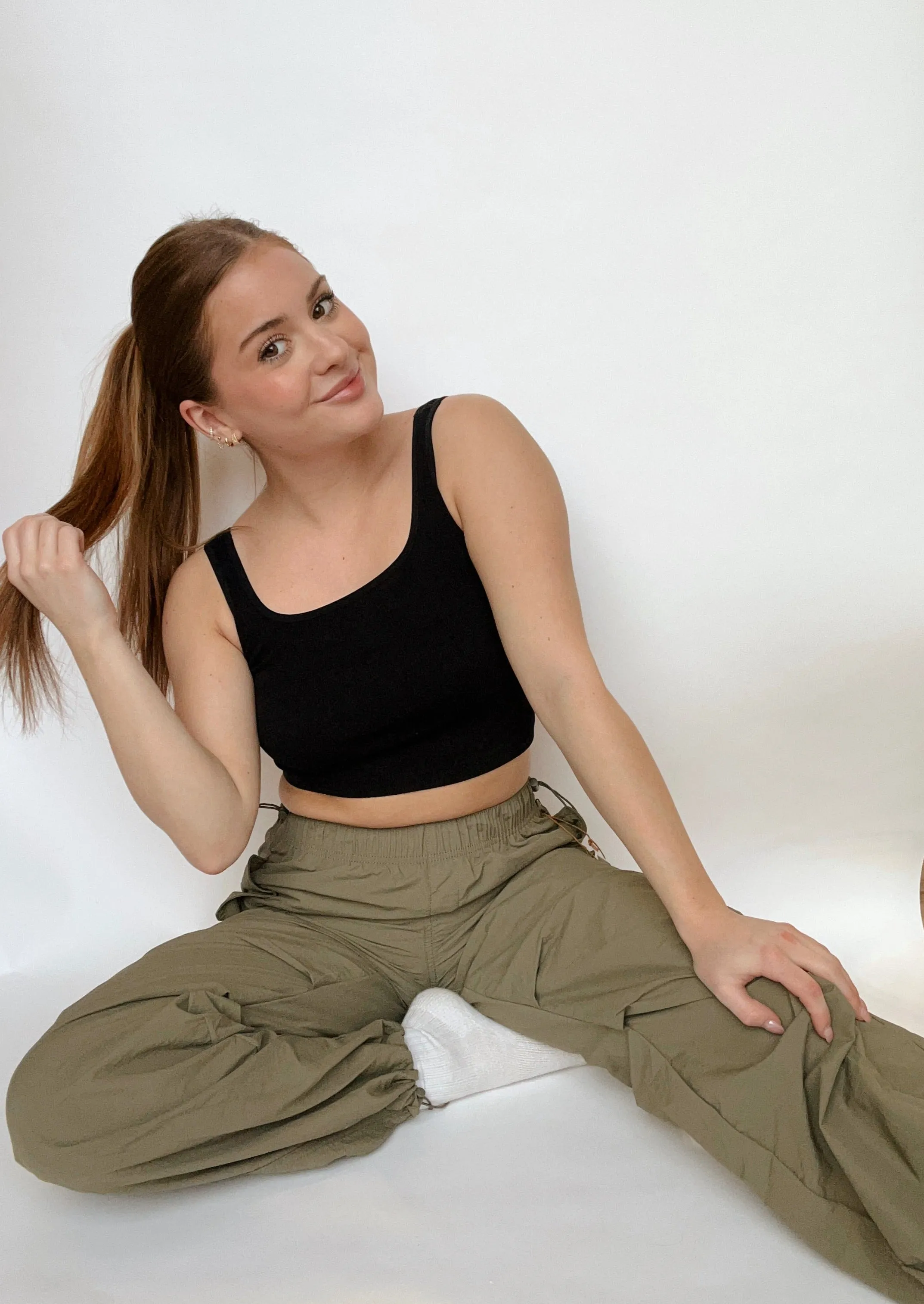 The Tessa Parachute Pant | Olive sold by Bella Chic product image thumbnail 2