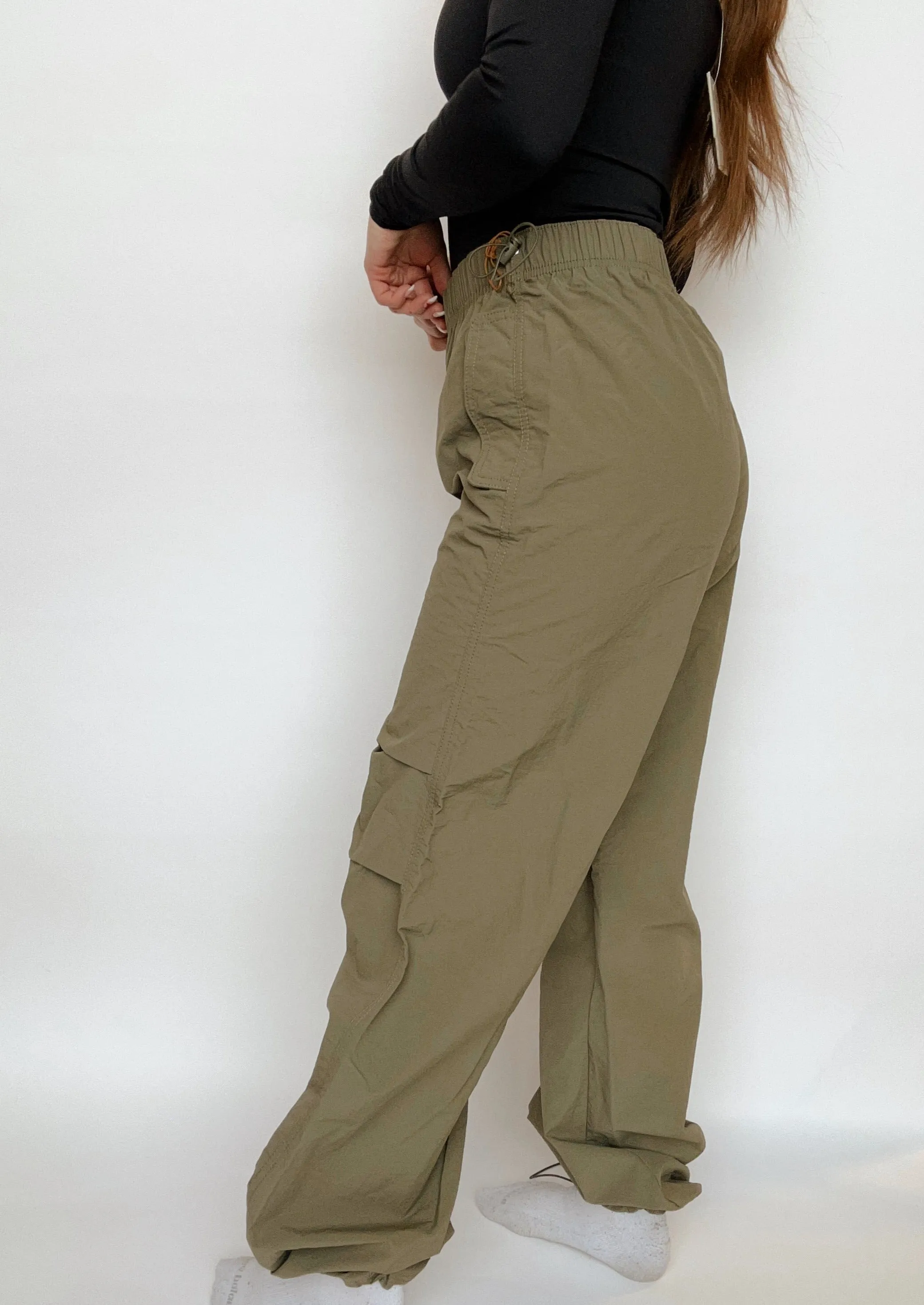 The Tessa Parachute Pant | Olive sold by Bella Chic product image thumbnail 4