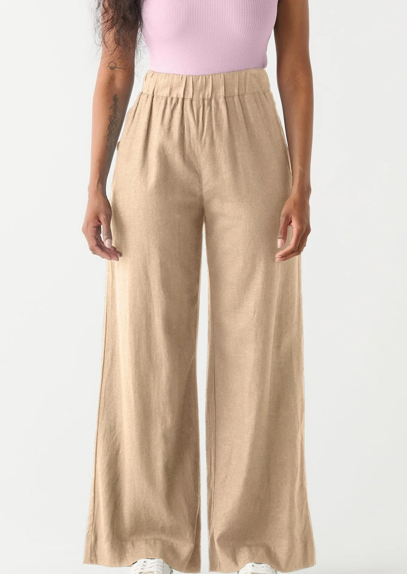 High Waist Elastic Wide Leg Pant | Burlap sold by Bella Chic product image thumbnail 2