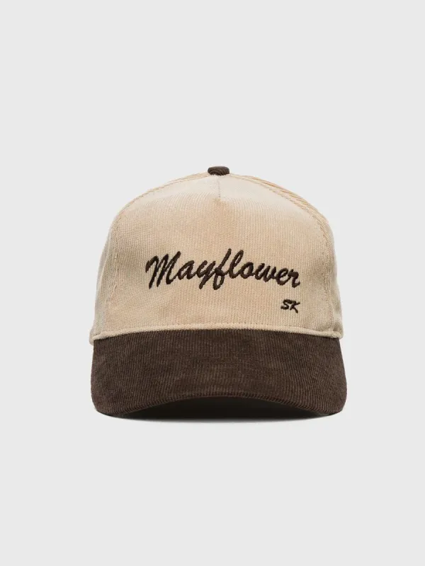 Mayflower Signature Cord Hat | Brown sold by Bella Chic