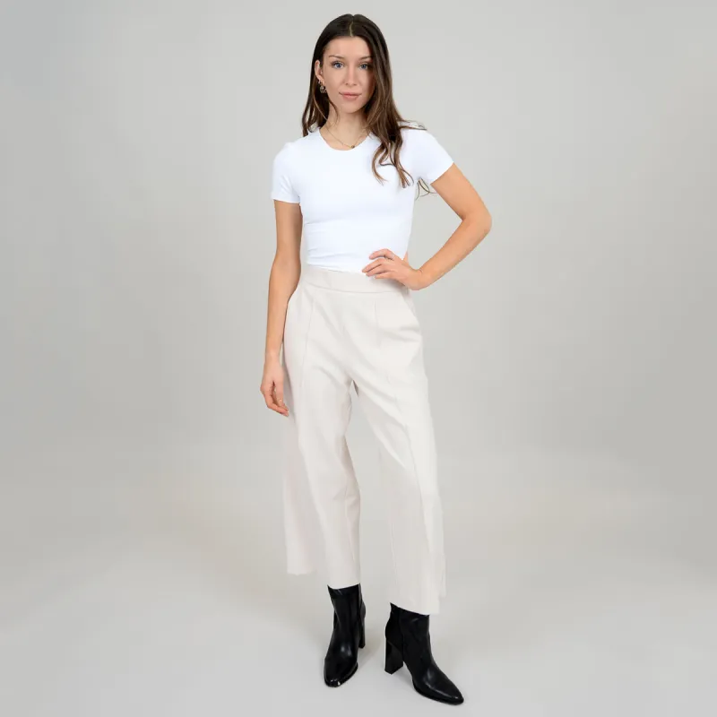 Wynia Pin Tuck Pant | Ecru sold by Bella Chic