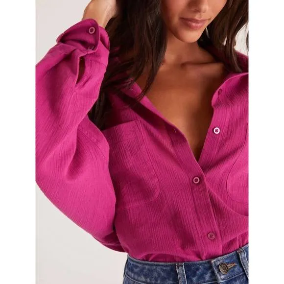 Lalo Button Up | Sweet Plum sold by Bella Chic product image thumbnail 3