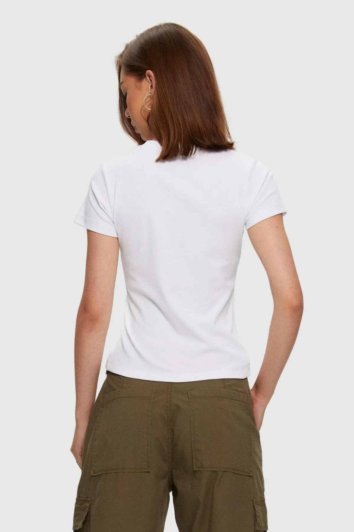 Micro Rib Tee | White sold by Bella Chic product image thumbnail 2