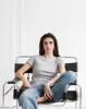 The Ribbed Fitted Tee | Classic Grey sold by Bella Chic