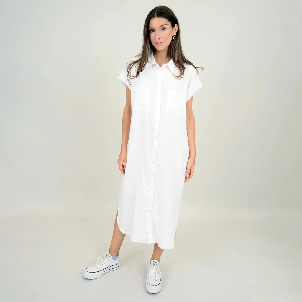 Aira Bubble Gauze Dolman Dress | White sold by Bella Chic