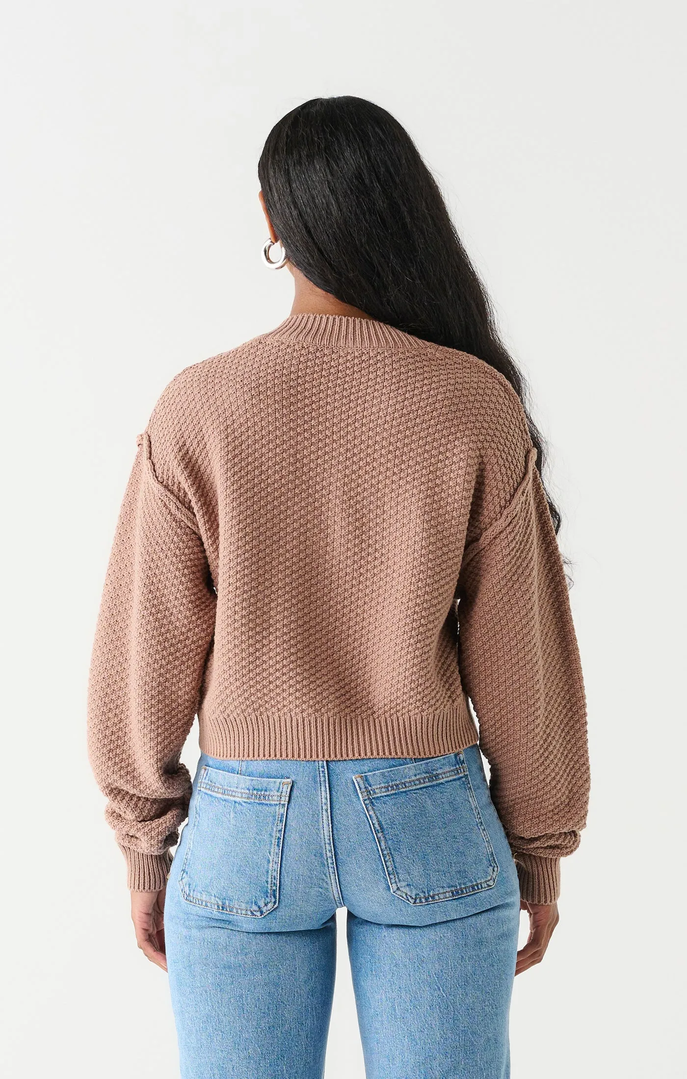 Textured Stitch Cardigan | Mocha sold by Bella Chic product image thumbnail 2