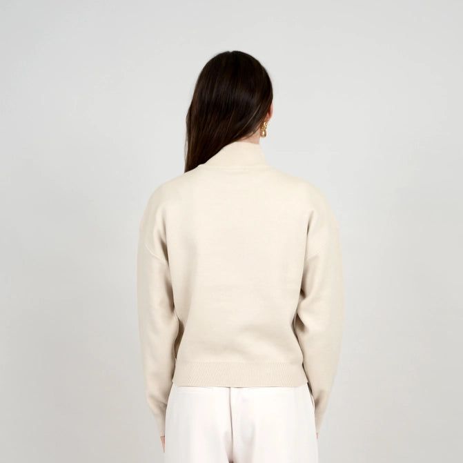 Johanna Long Sleeve Crew Neck Pullover | Soft Fawn sold by Bella Chic product image thumbnail 3