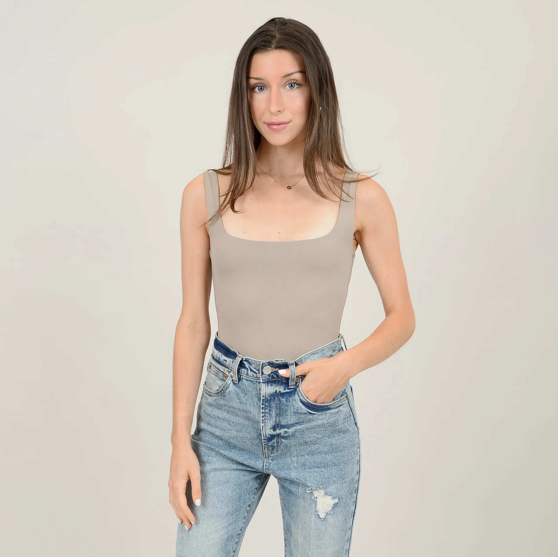 Tia Scoop Tank Bodysuit | Nomad sold by Bella Chic