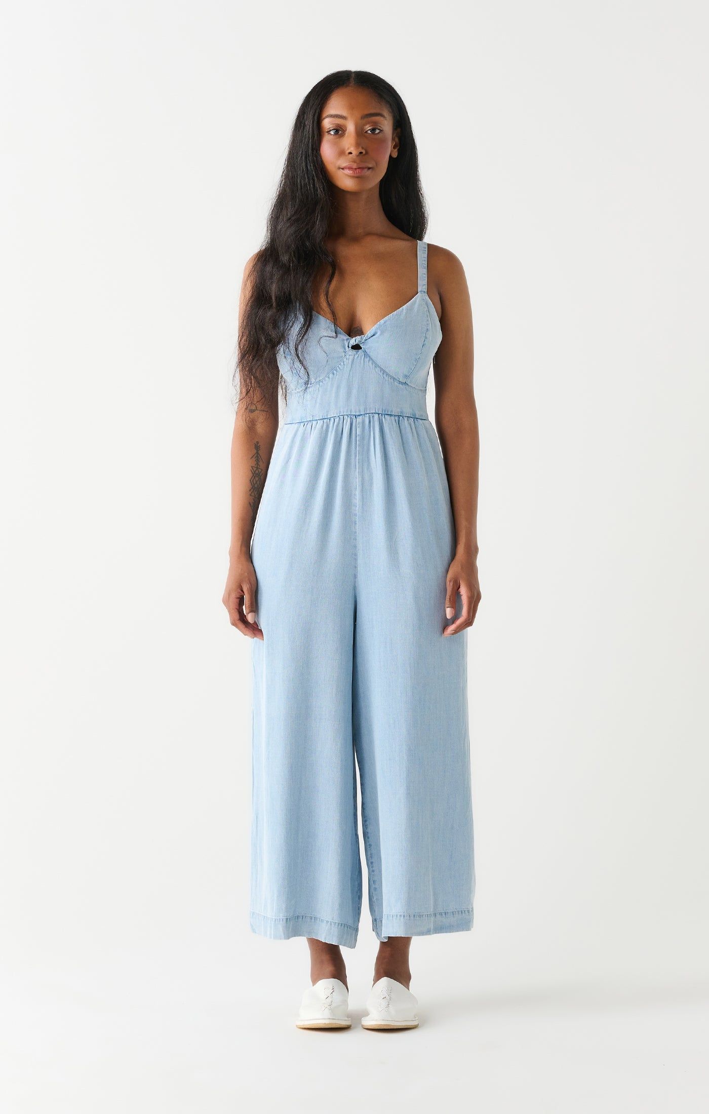Tencel Jumpsuit | Blue Wash sold by Bella Chic