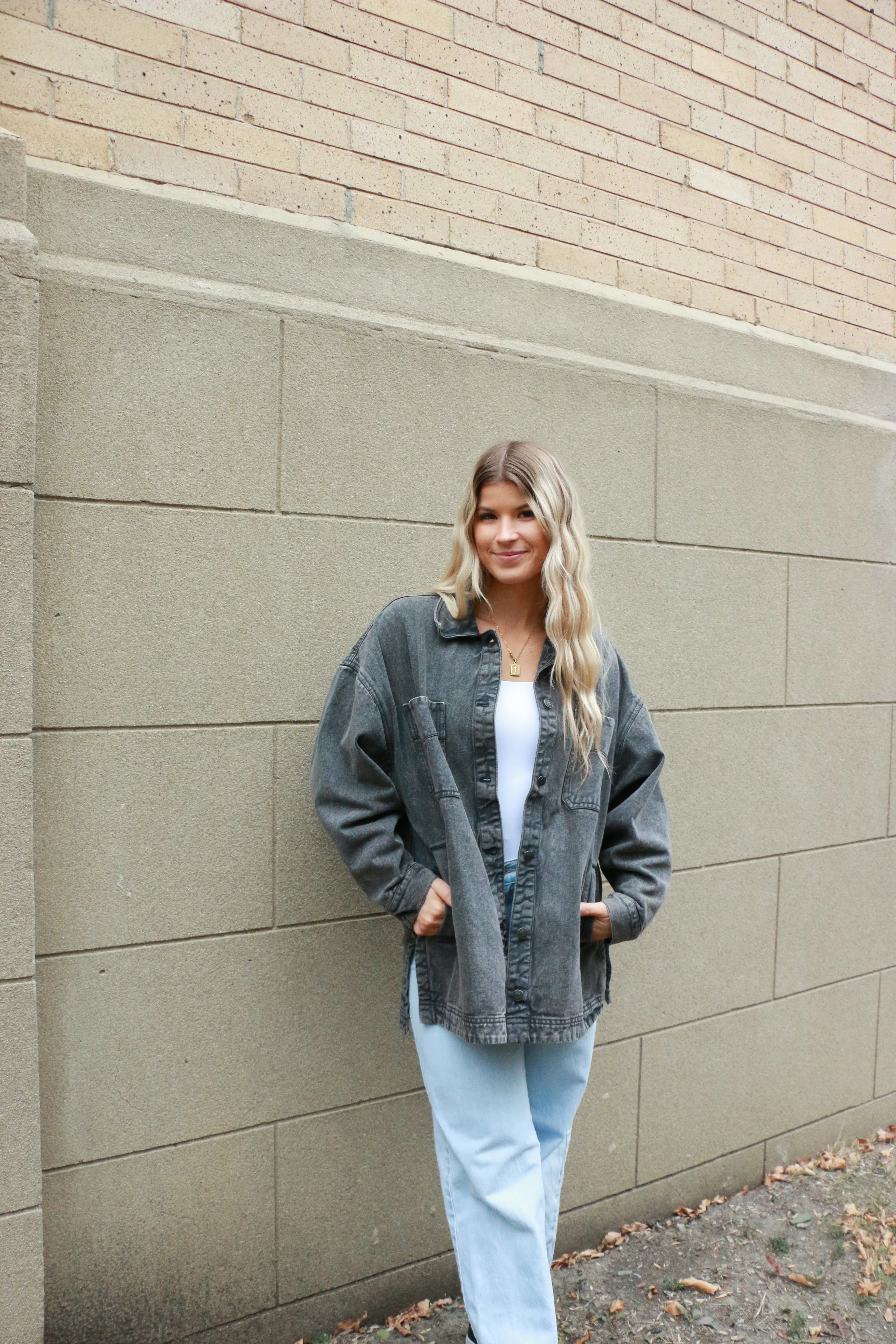 Madison City Twill Jacket | Washed Black sold by Bella Chic product image thumbnail 5