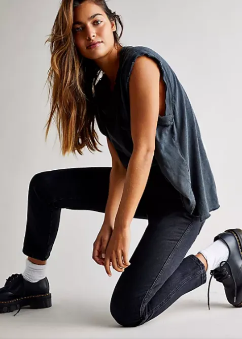 Free People Stovepipe Jeans | Black sold by Bella Chic product image thumbnail 3