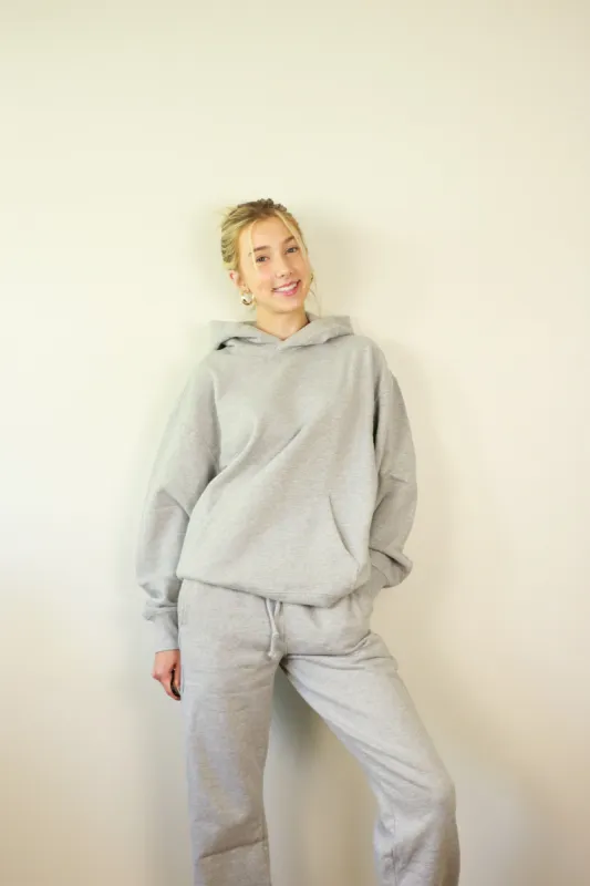 Helenna Pullover Hoodie | Heather Grey sold by Bella Chic