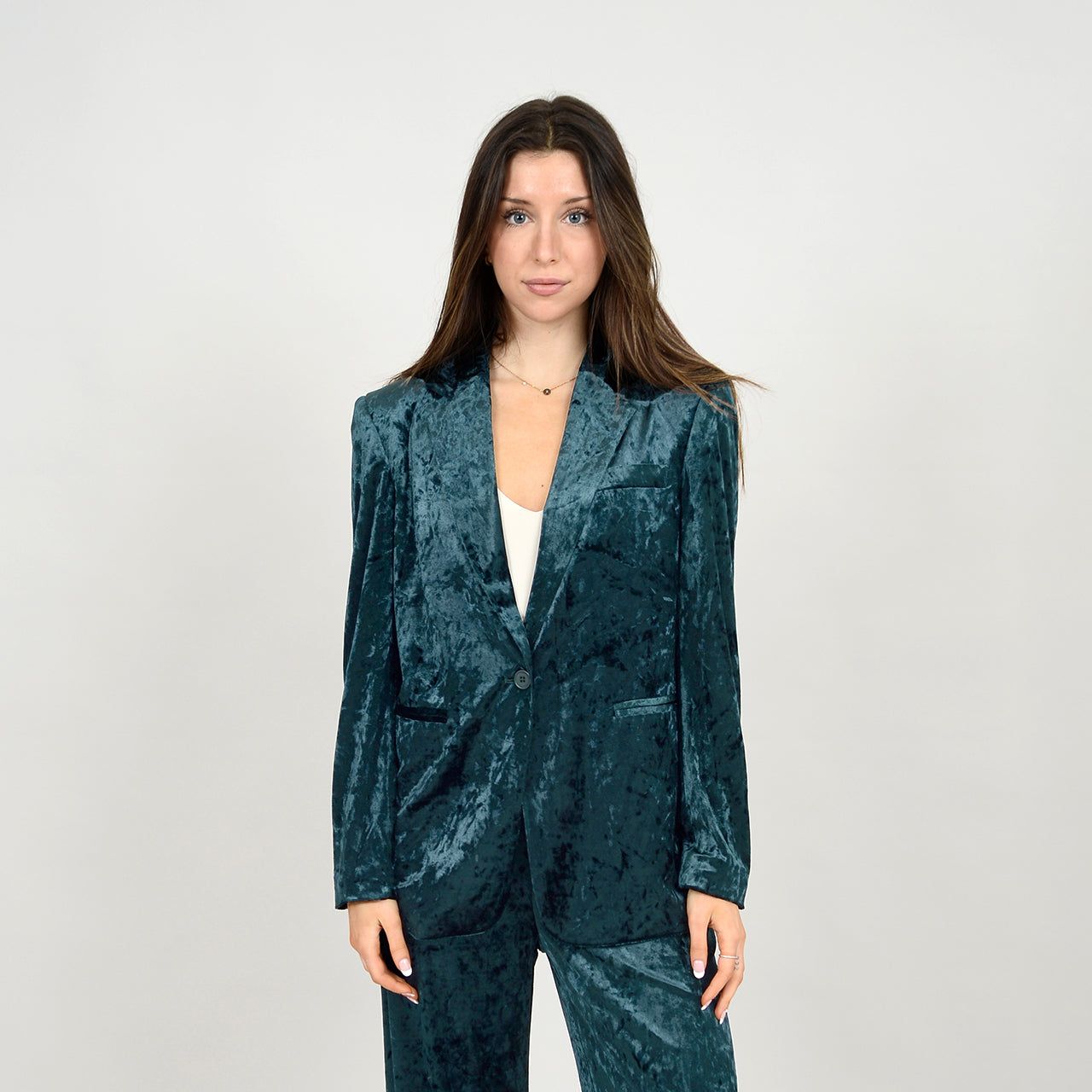 Alexis Velvet Blazer | Forest sold by Bella Chic product image thumbnail 3