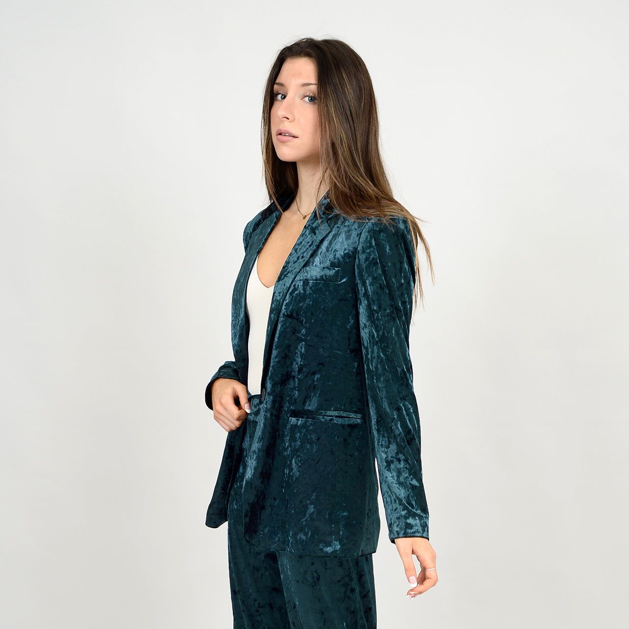 Alexis Velvet Blazer | Forest sold by Bella Chic product image thumbnail 4